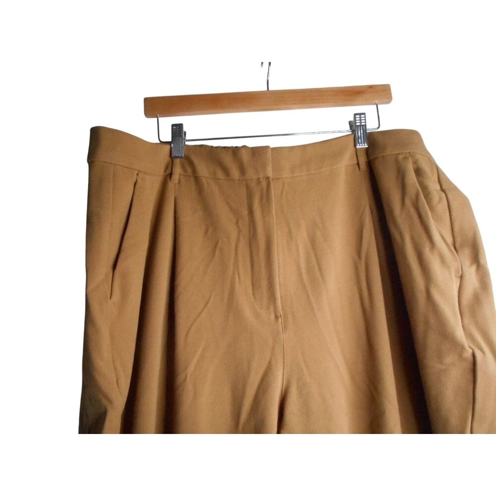 OLD NAVY TAYLOR WIDE LEG HIGH WAIST Pleated TROUSER Sz 3X Taupe - Picture 7 of 7
